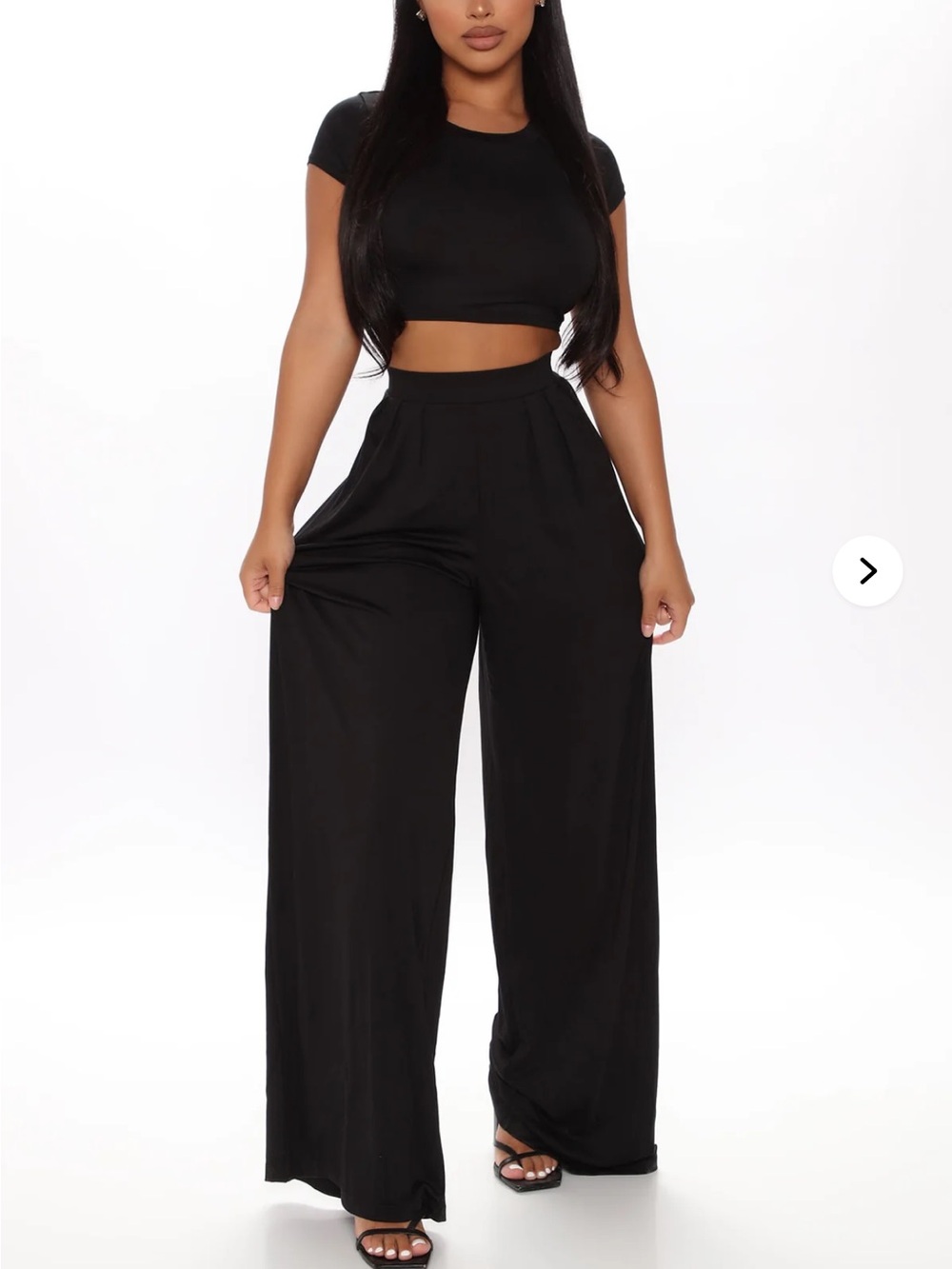 Fashion Nova Black High-Rise Wide Leg Pleated Pants